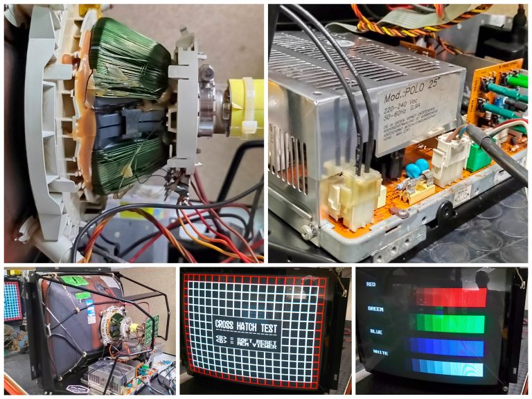 Reparación de chasis de monitor arcade