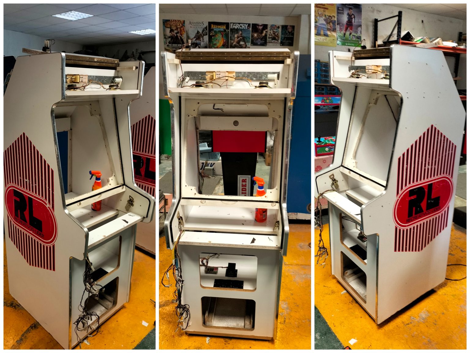 Desmontaje total de máquina arcade